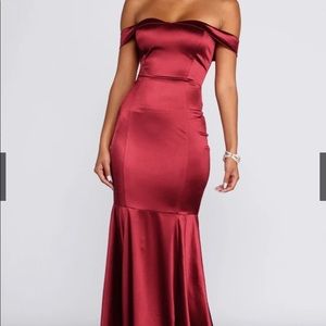 Burgundy Evening Gown